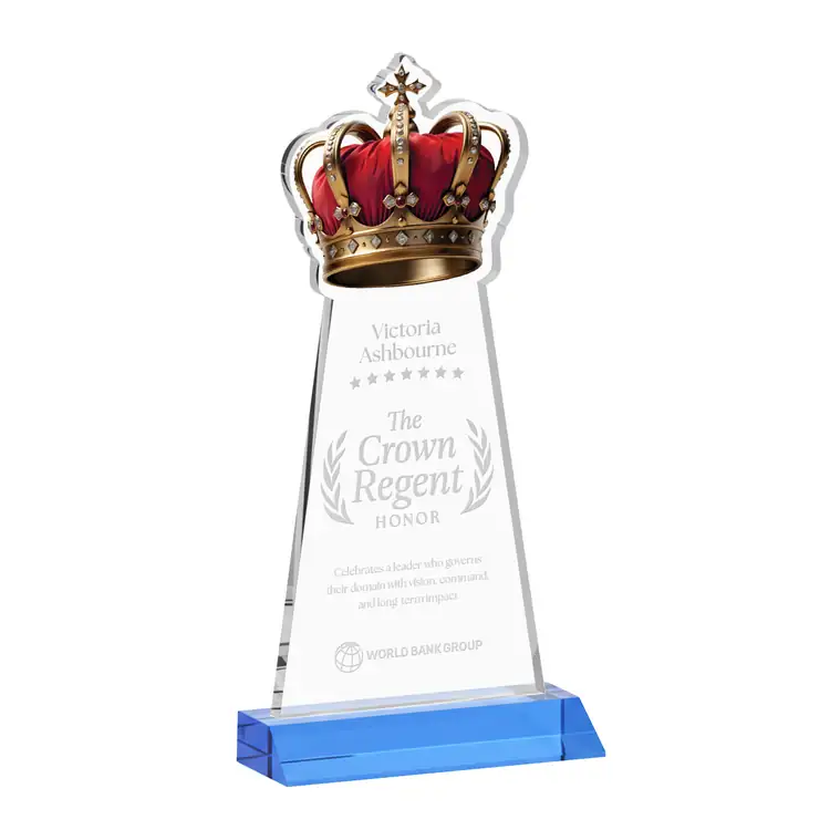 Crown Award - Starfire Crystal - Engraved #10