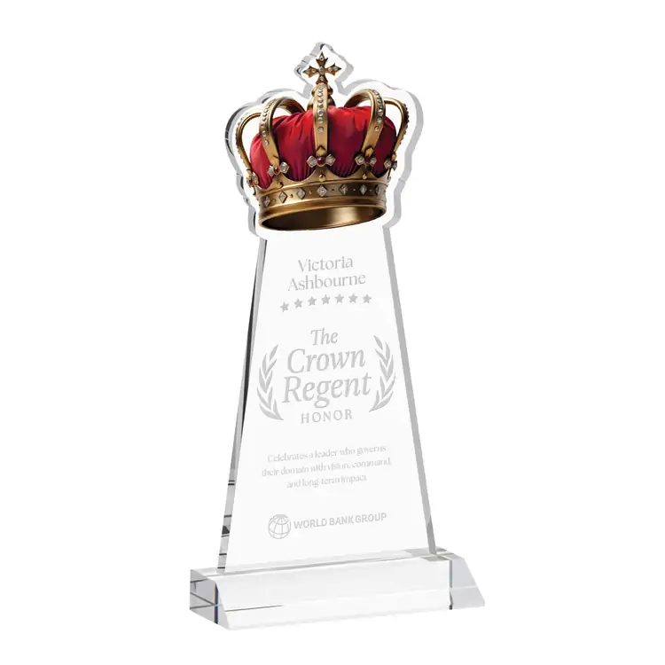 Crown Award - Starfire Crystal - Engraved #2