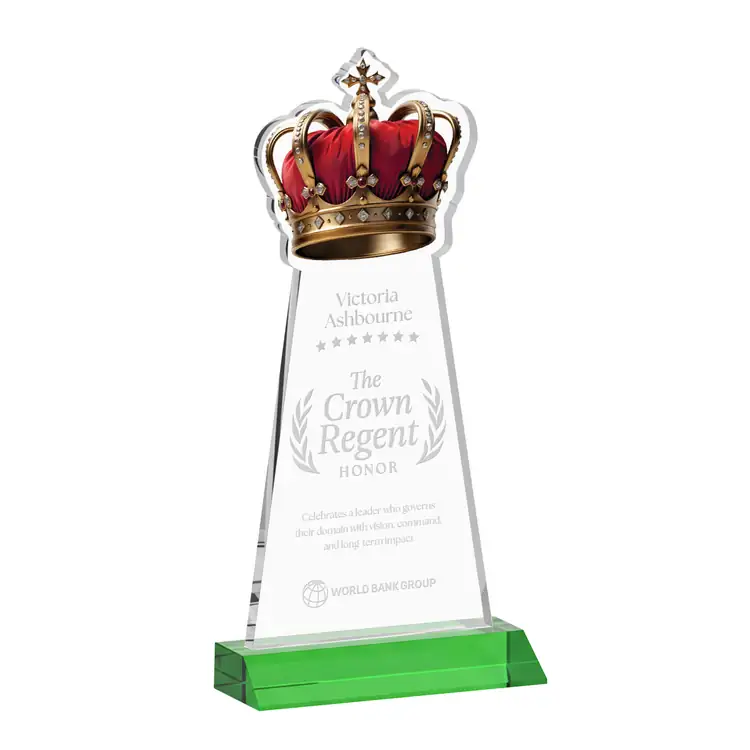 Crown Award - Starfire Crystal - Engraved #4