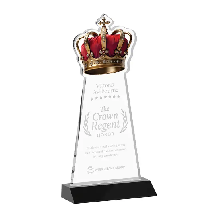 Crown Award - Starfire Crystal - Engraved #5