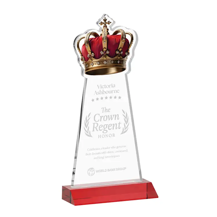 Crown Award - Starfire Crystal - Engraved #8