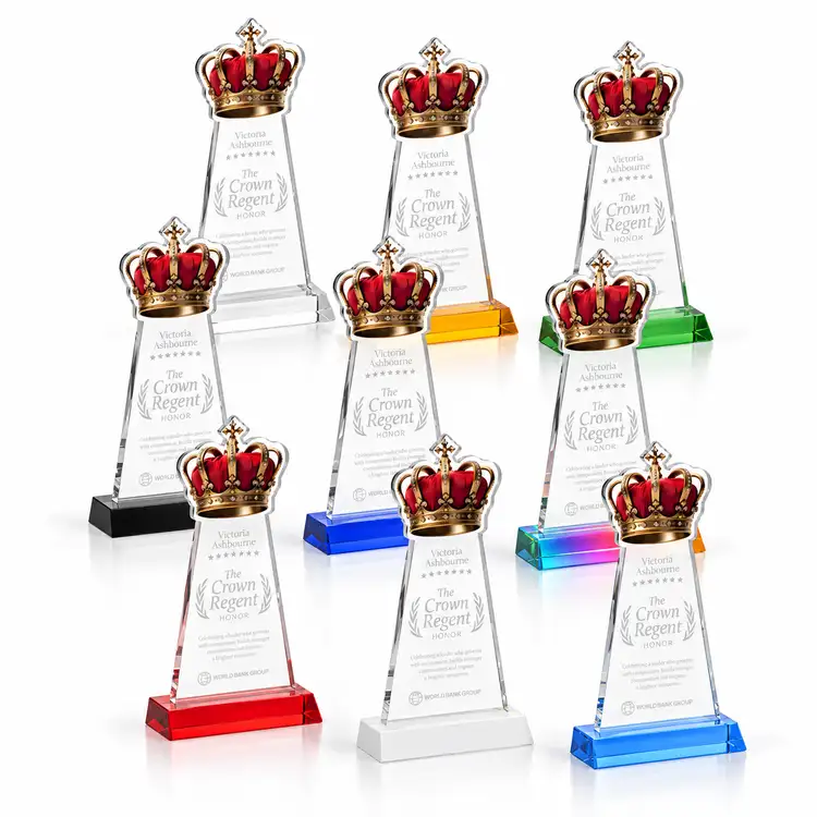 Crown Award - Starfire Crystal - Engraved