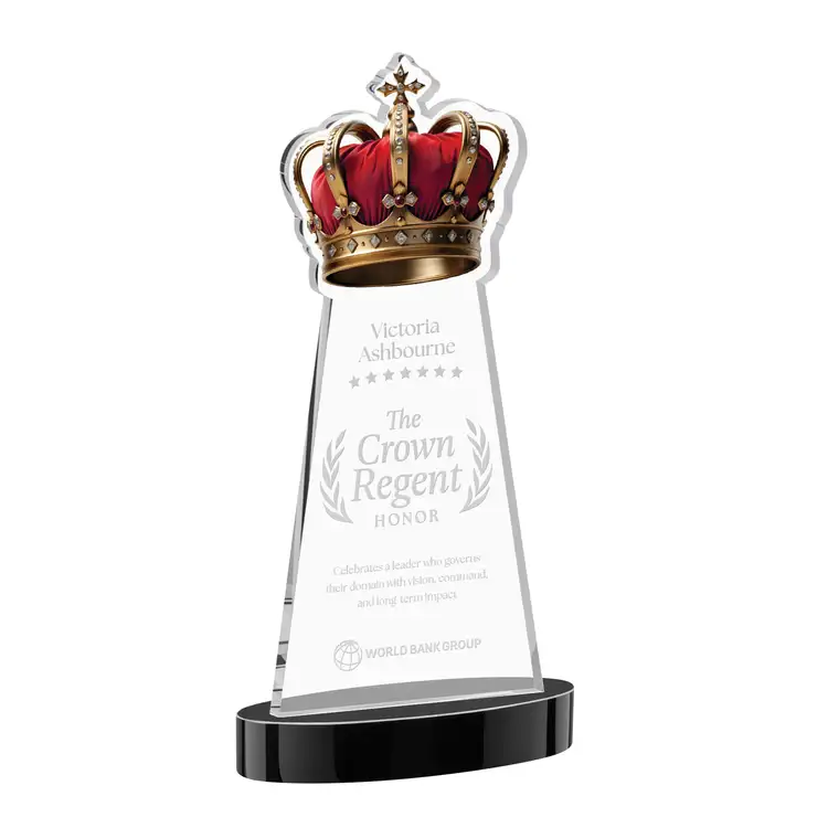 Crown Award on Alberton Base - Deep Etch #16