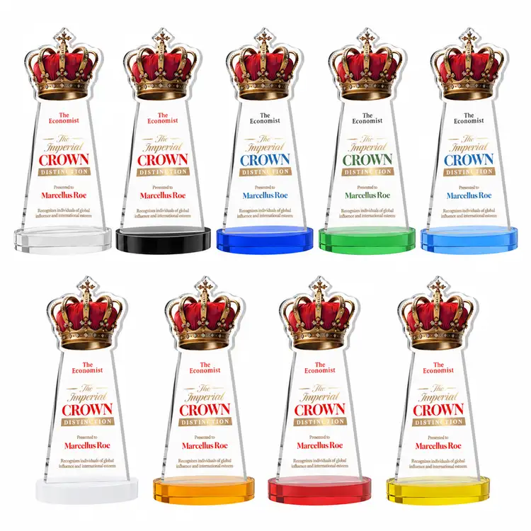 Crown Award on Alberton Base - Multicolor