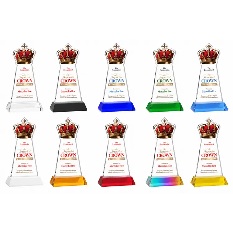 Trophée Crown sur socle Hartford - Multicolore
