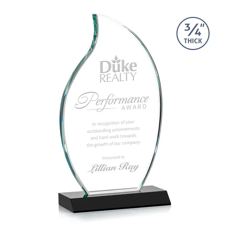 Croydon Flame Award - Starfire Crystal - Engraved #5