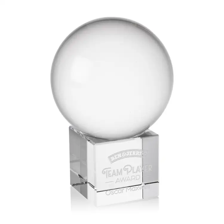 Crystal Ball Optical Crystal Award on Cube #3