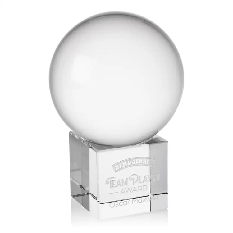 Crystal Ball Optical Crystal Award on Cube #4