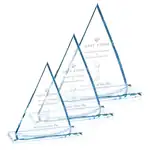 Trophée Curved Oxford triangulaire en verre Starfire