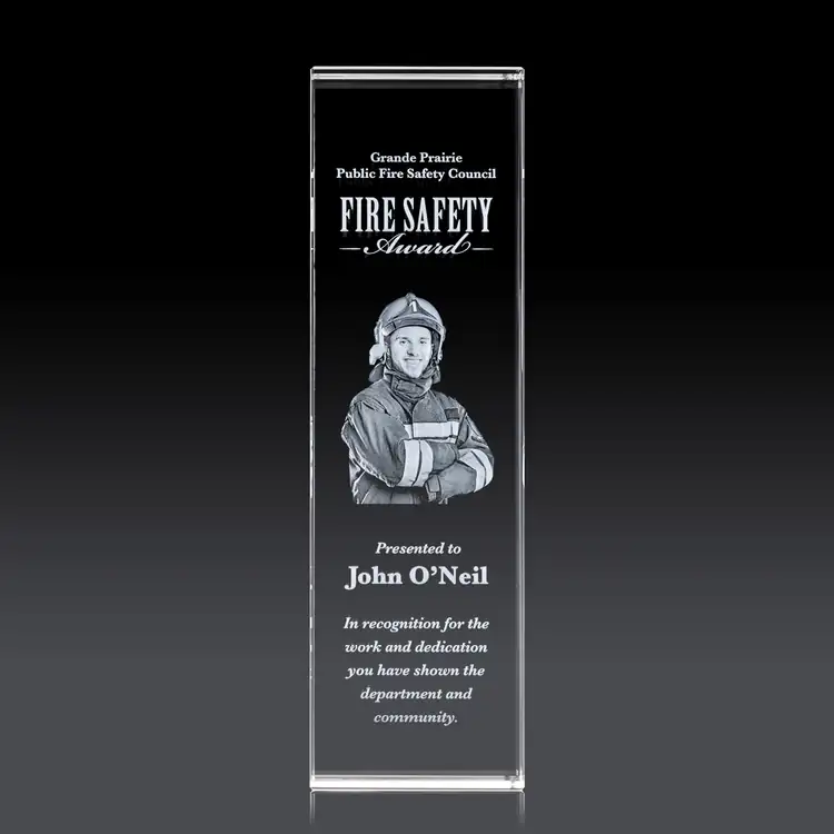 Dakota Award - Optical Crystal - 3D Etched