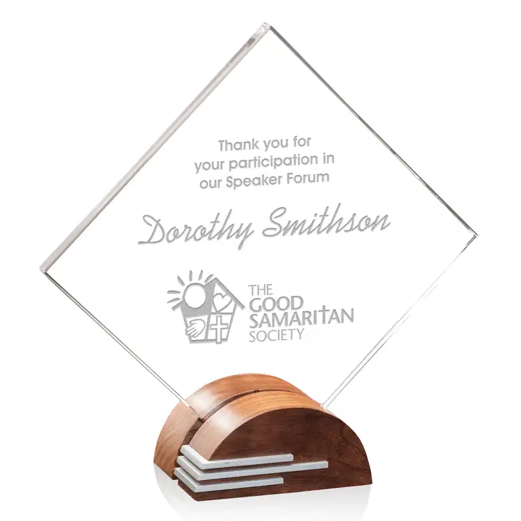 Darley Starfire Crystal and Walnut Award