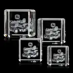 Trophée Davenport en cristal optique - Cube - Gravure 3D