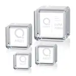 Trophée Davenport en cristal optique - Cube - Gravure