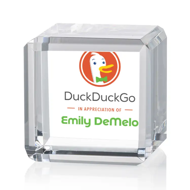 Davenport Optical Crystal Award - Cube - Multicolor #2
