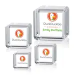 Trophée Davenport en cristal optique - Cube - Multicolore