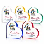 Trophée Davina coeur en cristal Starfire - Multicolore
