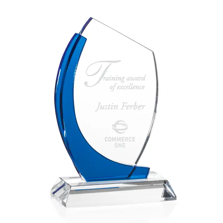 Deakin Blue Optical Crystal Award #3