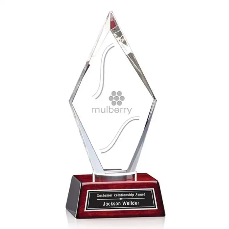 Dekker Starfire Crystal Award - Deep Etch #2