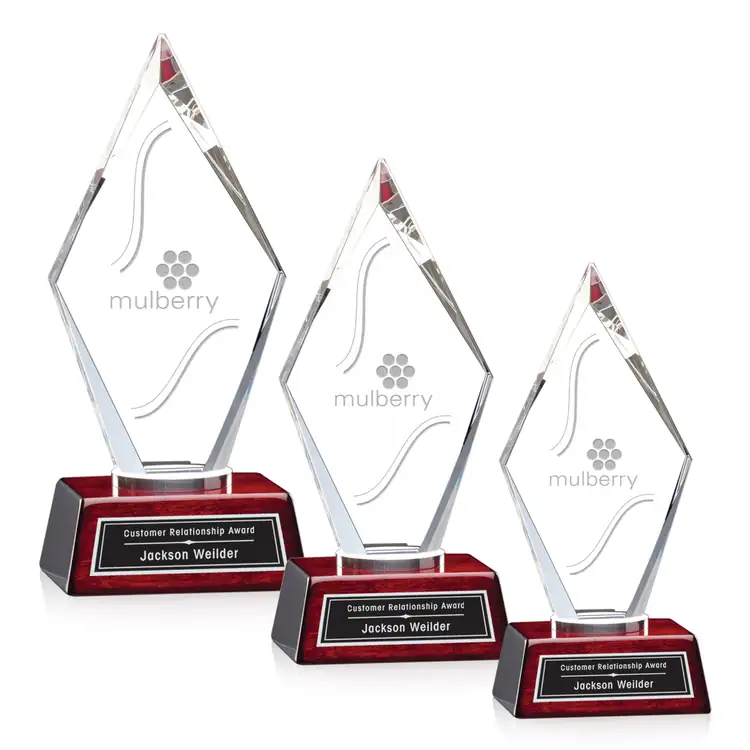 Dekker Starfire Crystal Award - Deep Etch