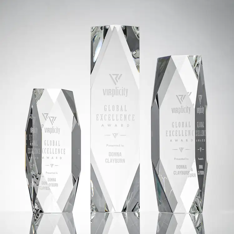 Delta Crystal Award - Deep Etch