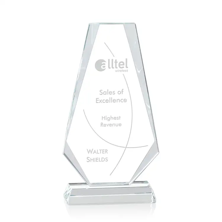 Devon Starfire Crystal Award - Deep Etch #2