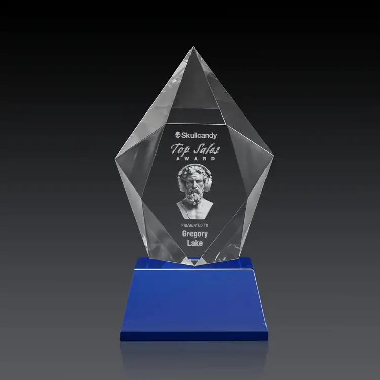 Devron Optical Crystal on Base Award - 3D Engraving #4