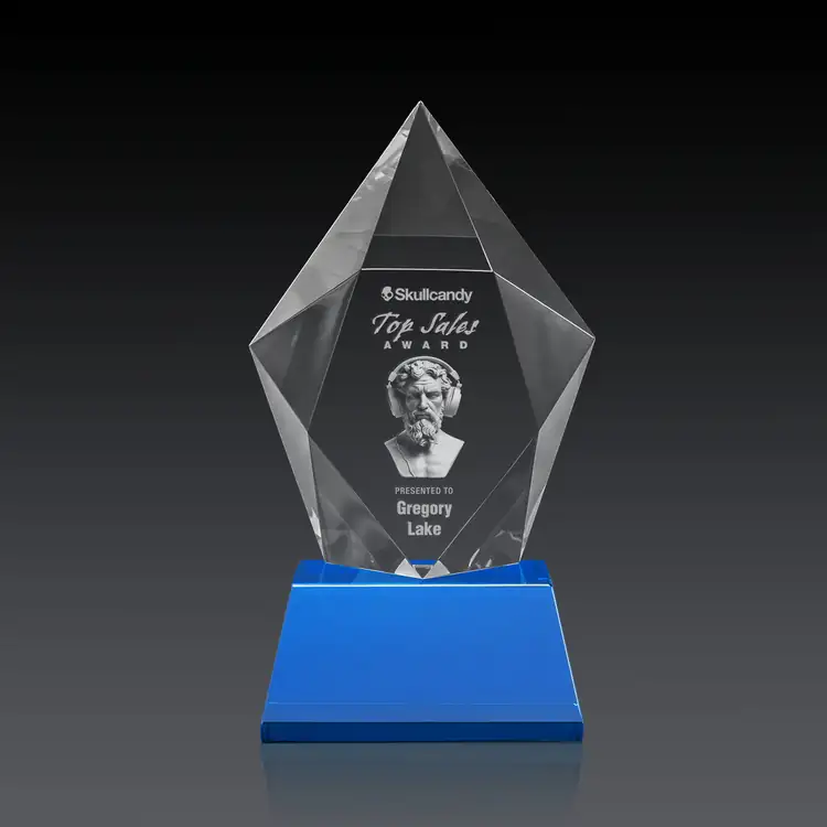 Devron Optical Crystal on Base Award - 3D Engraving #6