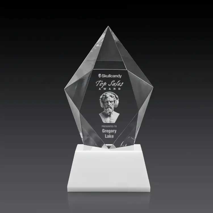 Devron Optical Crystal on Base Award - 3D Engraving #7