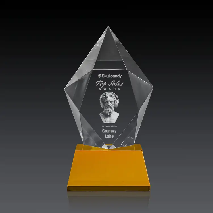 Devron Optical Crystal on Base Award - 3D Engraving #8
