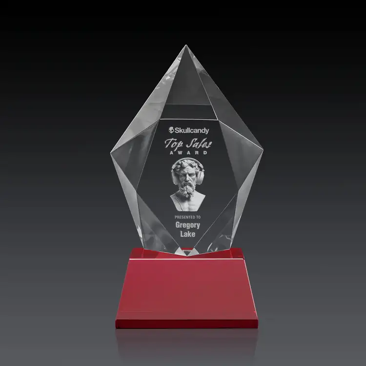 Devron Optical Crystal on Base Award - 3D Engraving #9