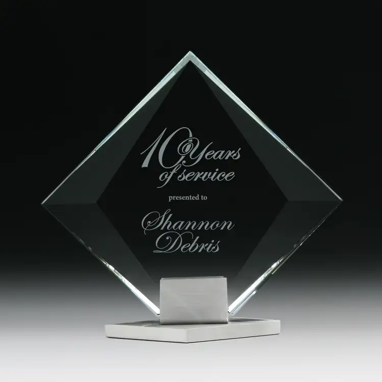 R.S. Owens Diamond Solitaire Starfire Crystal and Aluminum Award #2