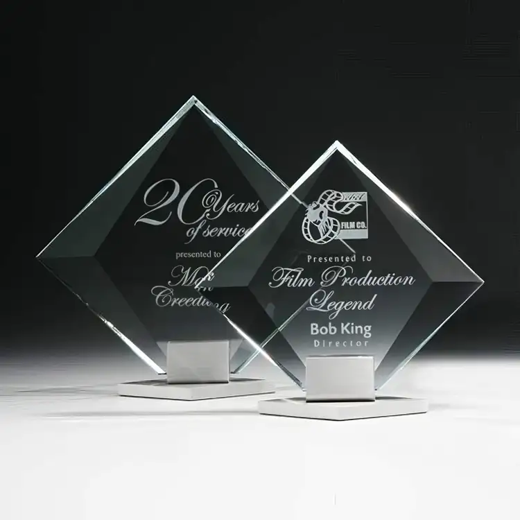 R.S. Owens Diamond Solitaire Starfire Crystal and Aluminum Award #4