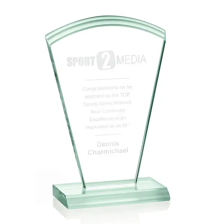 Digby Jade Glass Award with Layered Top