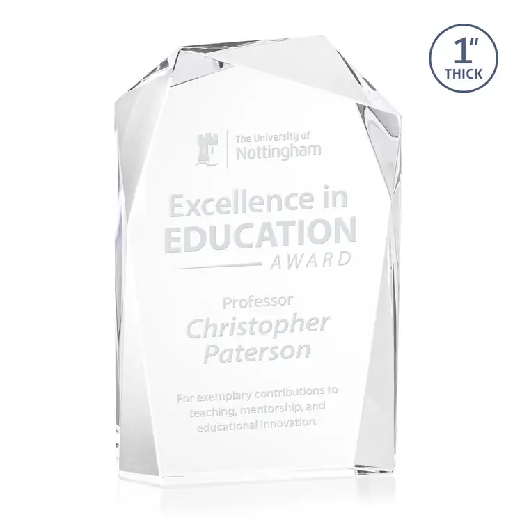 Trophée Donvale en cristal optique - Gravure #2