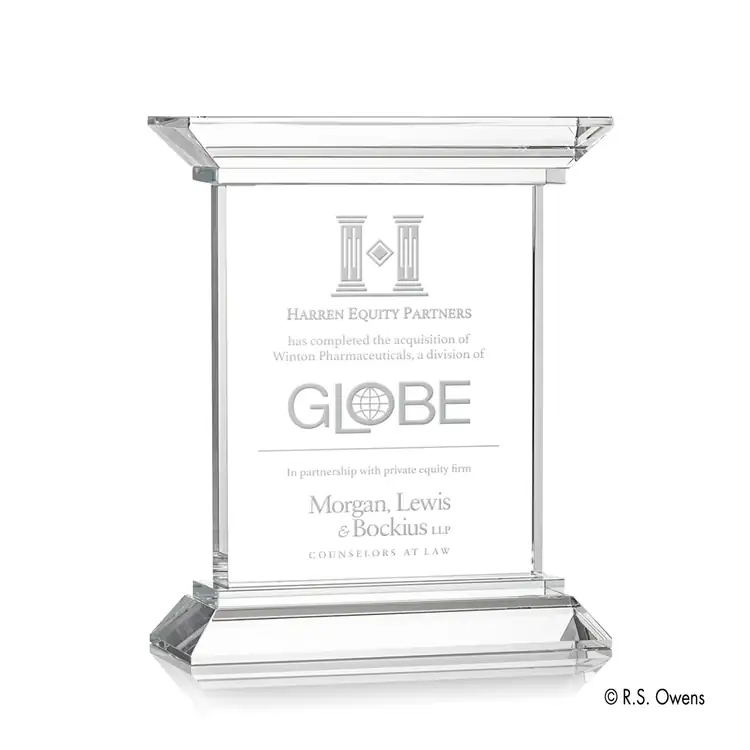 R.S. Owens Doric Optical Crystal Award #2