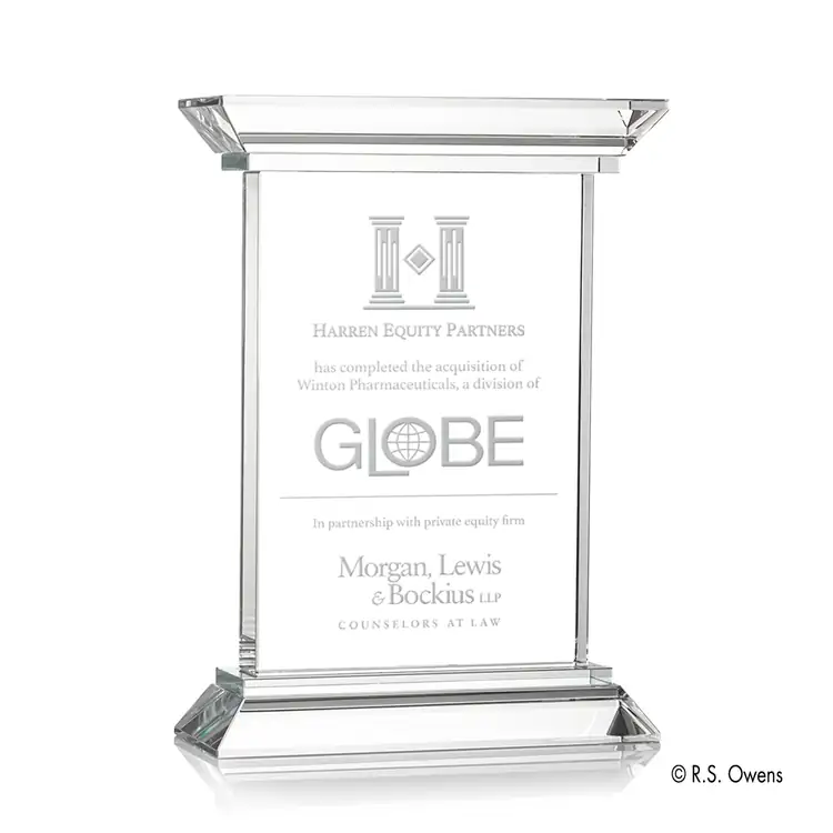 R.S. Owens Doric Optical Crystal Award #3