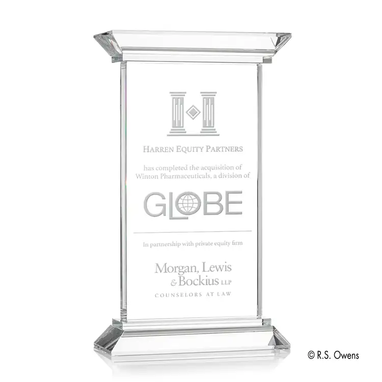 R.S. Owens Doric Optical Crystal Award #4