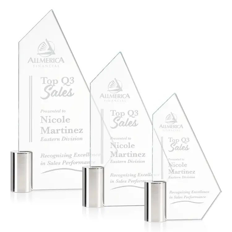 Dorita Crystal and Chrome Award - Deep Etch