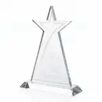 Trophée Dunbarton en cristal optique à étoile - Gravure