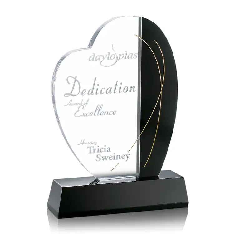 Dunedin Optical Crystal Award on Black Base