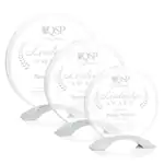 Trophée Dunlap en cristal et aluminium - Gravure