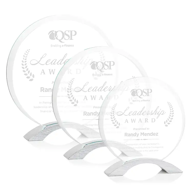 Dunlap Crystal and Aluminium Award - Deep Etch