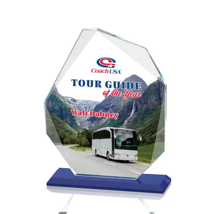 Durham Crystal Award on Blue Base - Multicolor #2