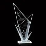 Trophée Eastdale à trois triangles en verre Starfire