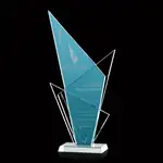 Trophée Eastdale en verre Starfire et sarcelle