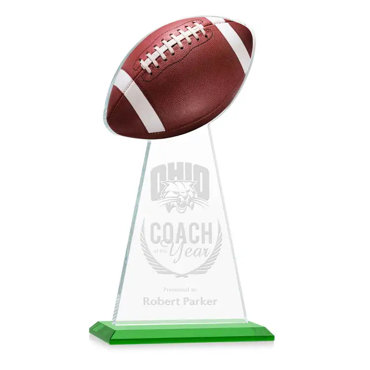 Edenwood Football Award - Starfire Crystal - Engraved #4