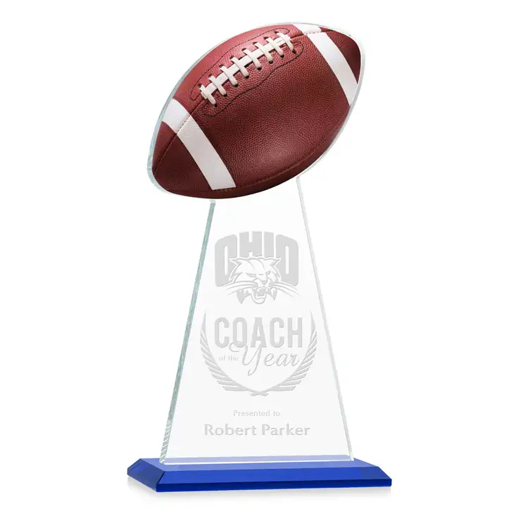 Edenwood Football Award - Starfire Crystal - Engraved #6