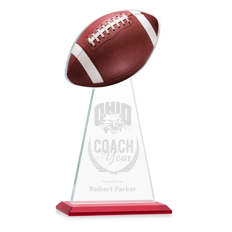 Edenwood Football Award - Starfire Crystal - Engraved #7