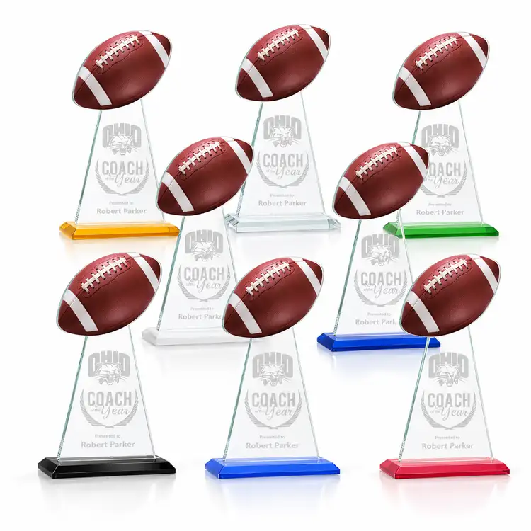 Edenwood Football Award - Starfire Crystal - Engraved