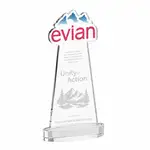 Trophée EdgeCraft effilé sur socle Alberton en cristal Starfire - Gravure et multicolore